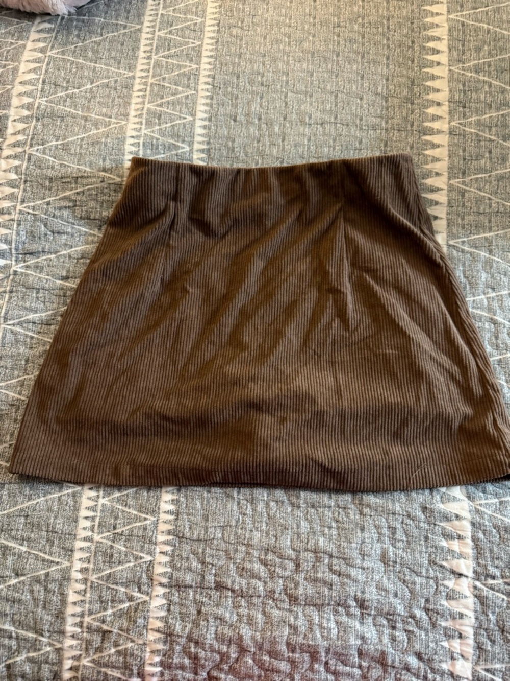 HALARA Brown Ribbed Mini Skort